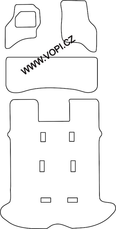 Autokoberce Nissan Serena komplet 1992 - Autofit (3223)